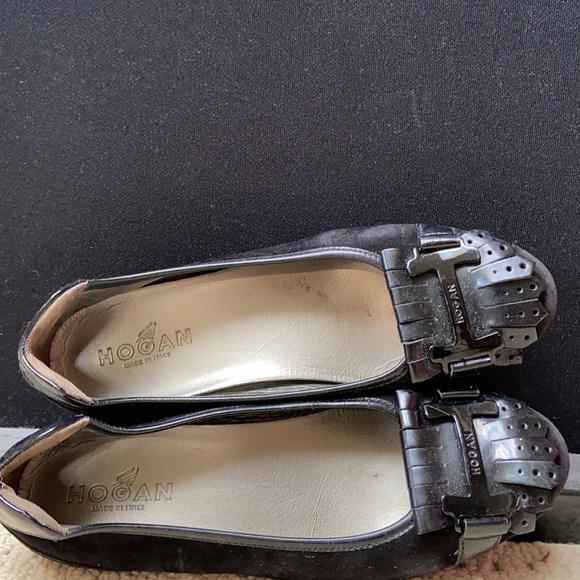 Black suede Hogan ballet flats - Picture 3 of 5